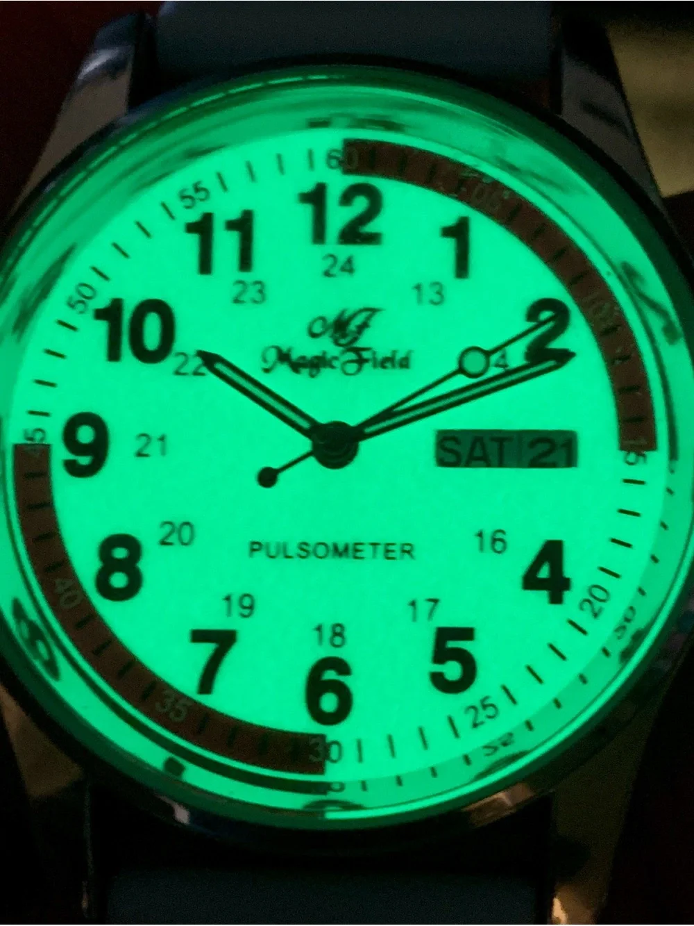 MF MAGIC FIELD PULSOMETER Men’s Women’s Nurse Doctor Field Watch Works New Batt